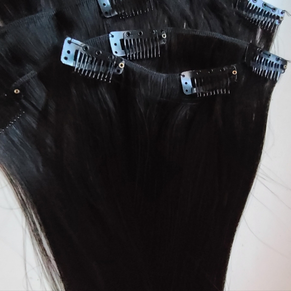 🆕️ 12 inch Color Black 🖤 Brand New 🖤Clip in Hair Extensions 🌱 - Picture 9 of 9